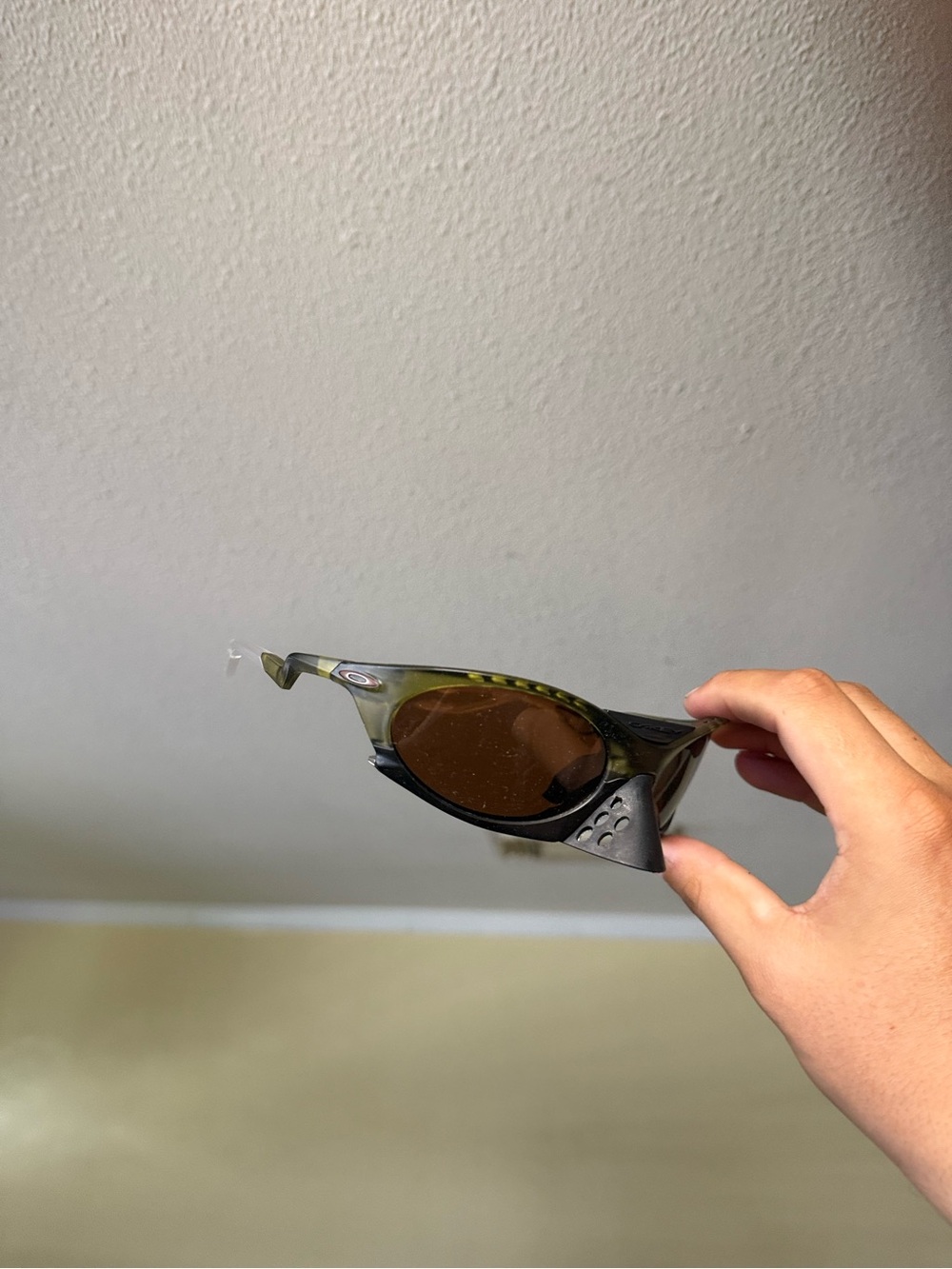Oakley Green and Black Sunglasses with Brown Lenses Oakley